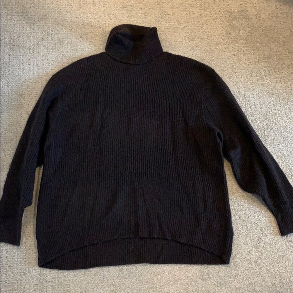 Black turtle neck sweater